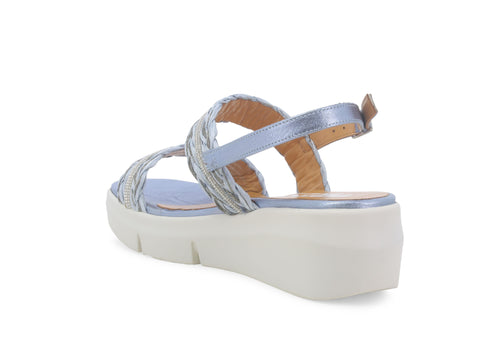 Melluso Donna Sandali Tessuto R80115-234870 Blu